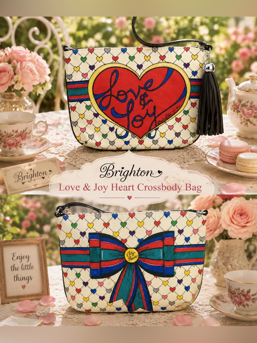 Brighton Love & Joy Heart Crossbody Bag